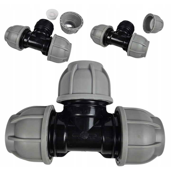 Conector TSP FI40, 40mm, ellenálló műanyag, öntöző- és vízellátó rendszerekhez