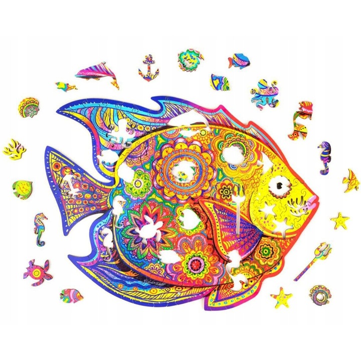 Fajáték puzzle, PAN I PANI GADZET, A3, állat formák, élénk színek, 29x42cm