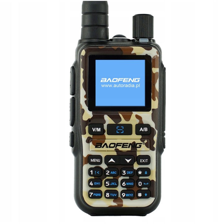 Radiotelefon Baofeng UV-5R EU Mini, 5W, Dual Band, Camo, set complet