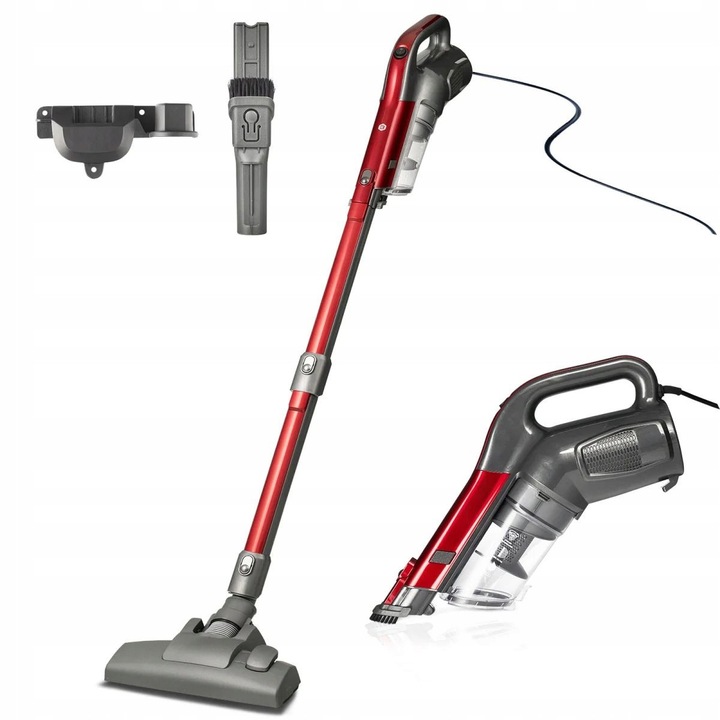 Aspirator vertical Balter Vento H3, 600W, tehnologie ciclonica, rosu