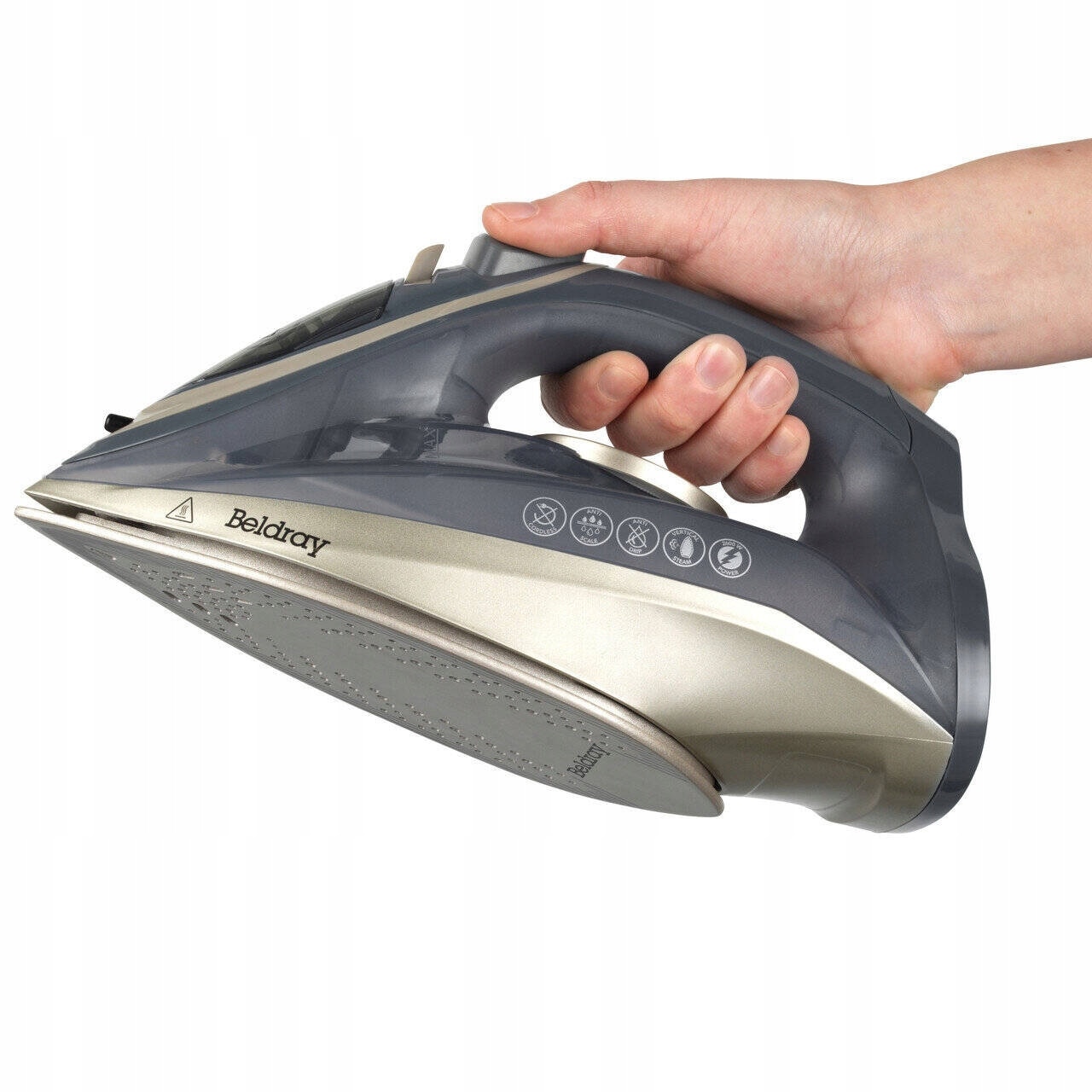 Fier de calcat cu abur Beldray, 2600 W, 140 g/min, gri, 30,4x14,6x15,5cm