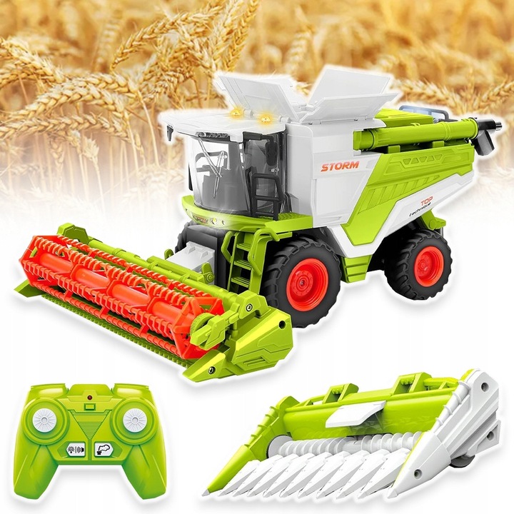 Utilaj de constructie de jucarie, vehicul agricol, elemente mobile, multicolor, set