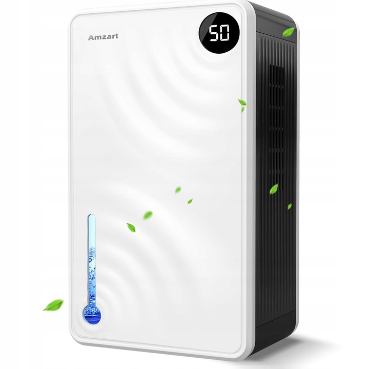 Hordozható páramentesítő 90W, 2400ml, digitális, 3 működési mód, fehér