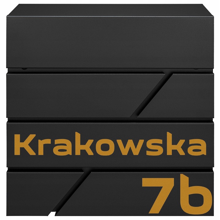 Cutie postala M-TEC Modern, neagra, cu spatiu pentru ziare, 37x37x10,5cm