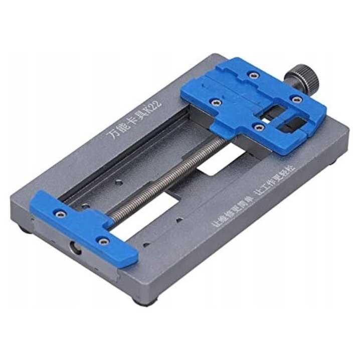 Clema de reparare placi de circuit, K22, pentru montaj PCB, aluminiu, 126x74x17mm, rezistenta la temperaturi ridicate