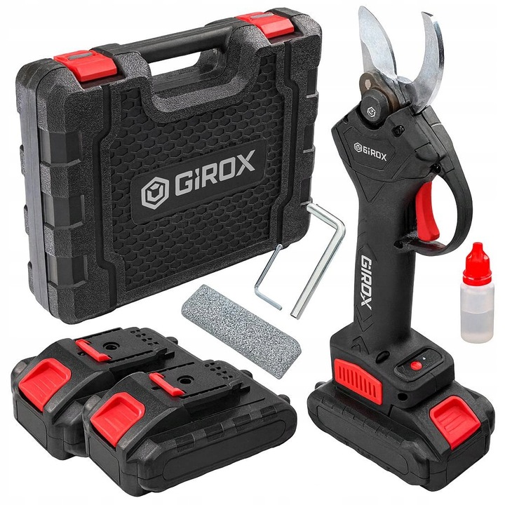 Foarfeca electrica, GIROX, 21 V, 2 baterii, cu valiza, set complet