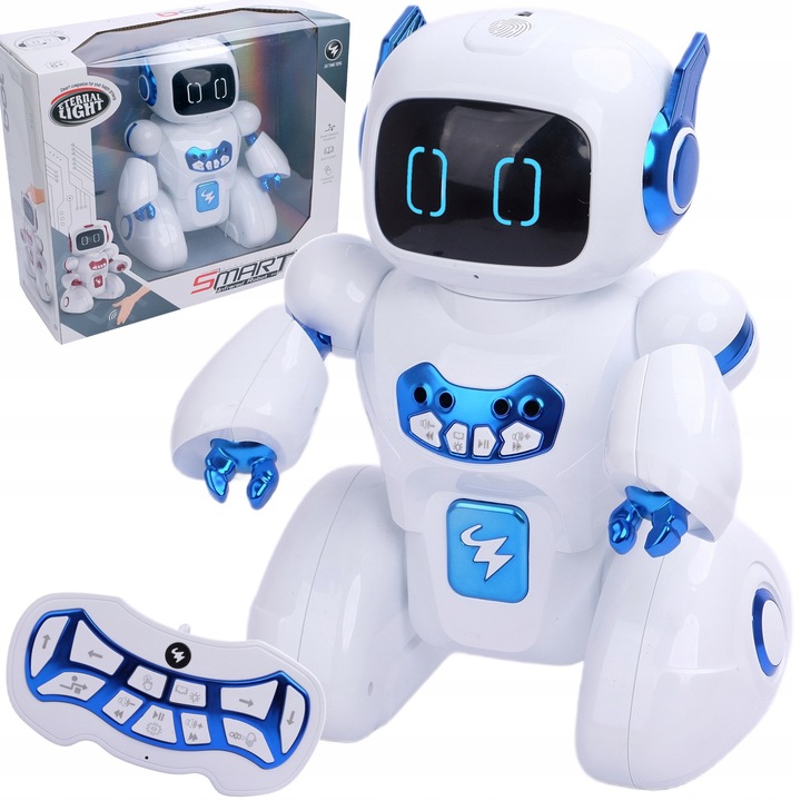 Robot de jucarie ToysPlanet, programabil, controlat prin gesturi, USB, cu telecomanda