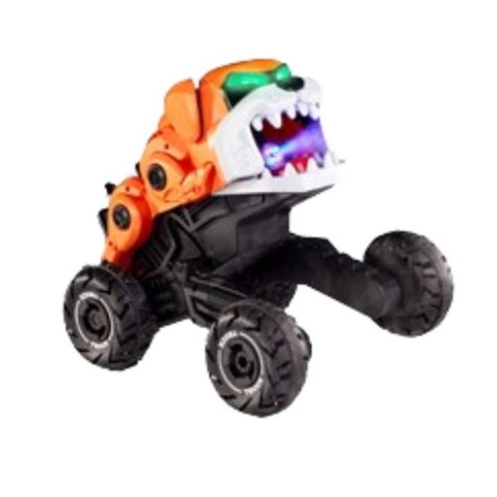 Elefun interaktív távirányítós autó Bulldog, fény- és hangeffektusokkal, USB töltéssel, mérete 30x15x10cm