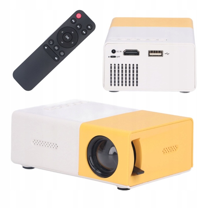 Mini proiector LED, 300x240 pixeli, 0,8-2,0 m, 12,7x8,15x4,85 cm, multicolor