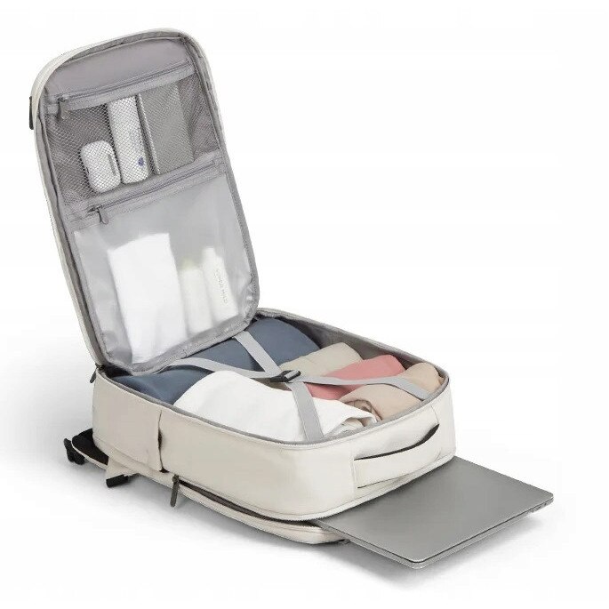 Rucsac laptop K&M, 15,6'', impermeabil, crem, 29,5x17x45cm