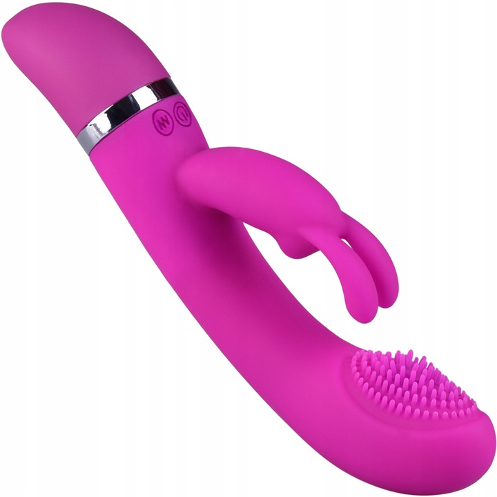 Vibrator multifunctional cu iepuras si bila mobila, Pretty Love, 20cm x 3,3cm, waterproof, 7 functii de vibratie
