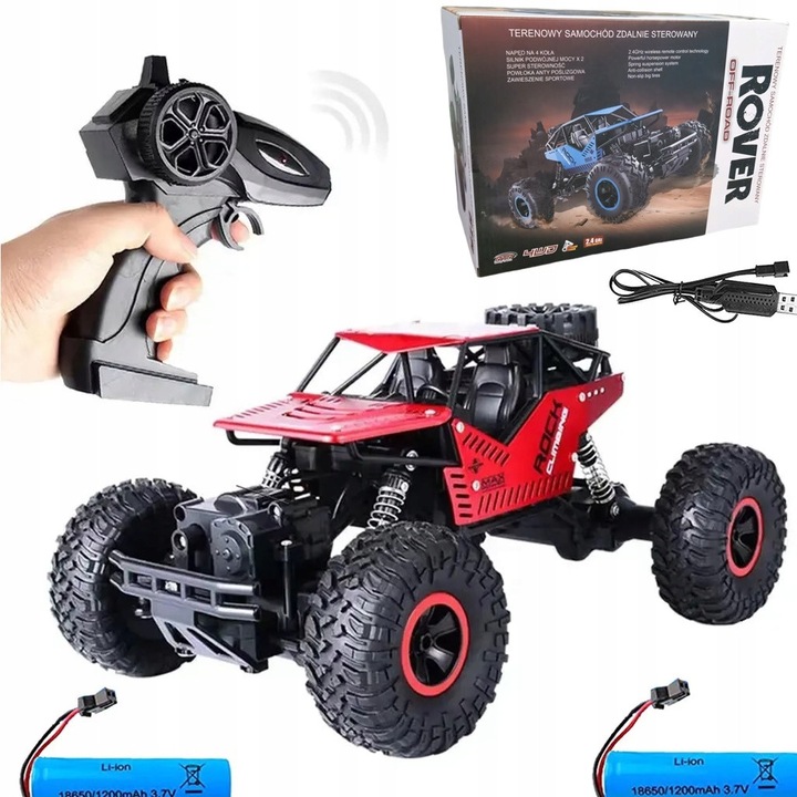 Masinarca RC 4x4 Leopard, teren, 2 acumulatori, 2400 mAh, multicolor