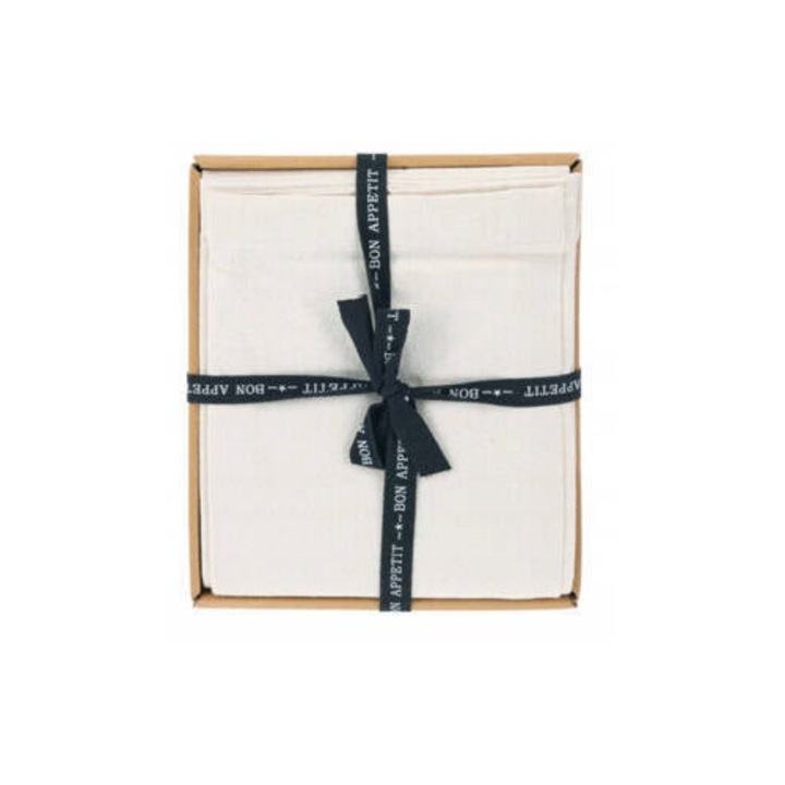 Téglalap alakú pamut terítő, 140x220 cm, bézs, Home Styling Collection, 3 cm-es szegéllyel