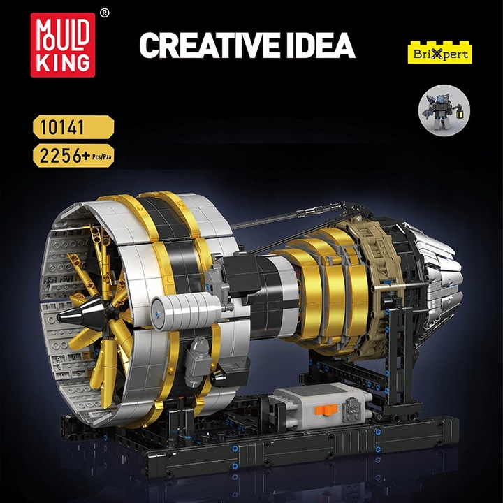 Set de constructie Mould King 10141, 2256 elemente, model avion