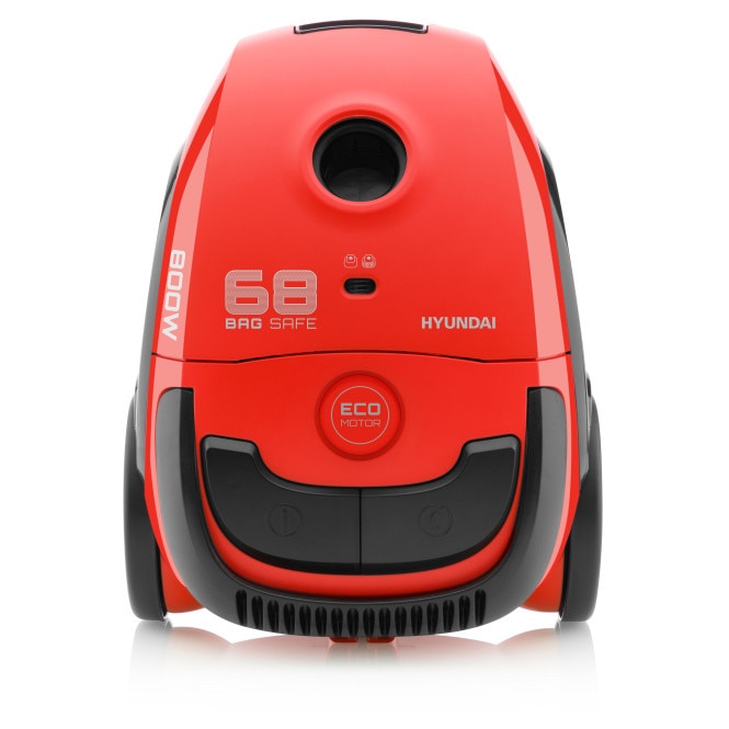 Aspirator cu sac Hyundai VC068R, 800W, 2L, rosu, 5m cablu, 7.5m raza de actiune