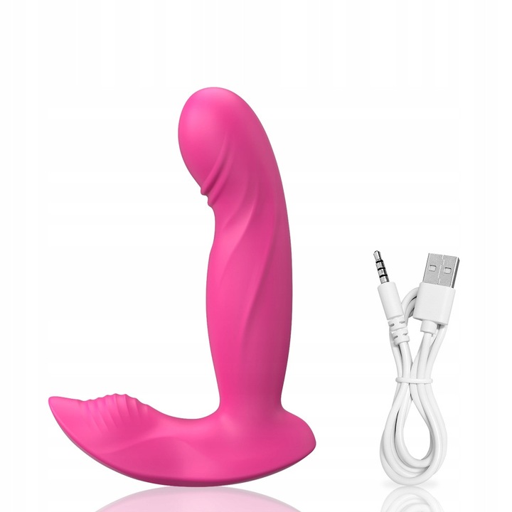 Hordozható vibrátor Dildo Éjszakai Fantázia, G-pont és csikló stimuláció, rózsaszín, 14,6x10x3,2cm
