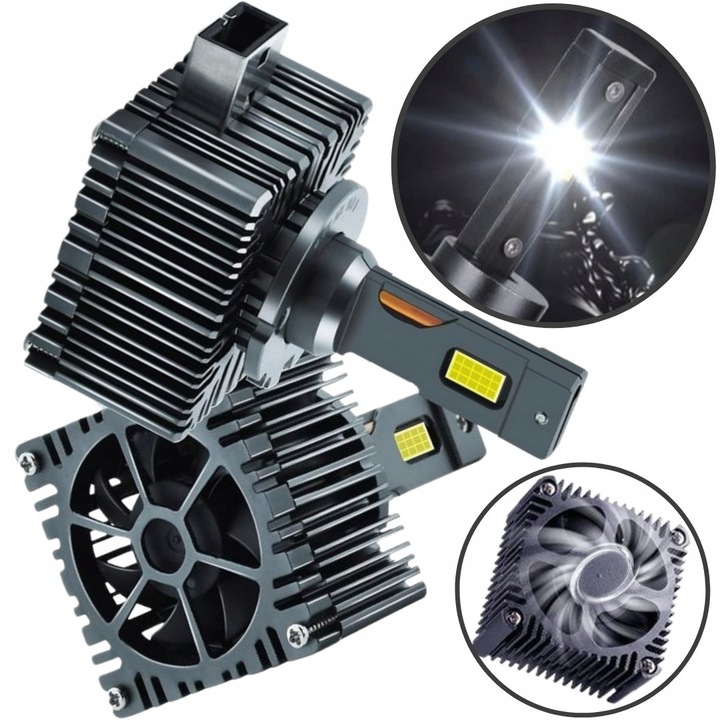 Set 2 Becuri LED D3S Xenon 6000K, 8400lm, Plug&Play, 70W, 12-24V