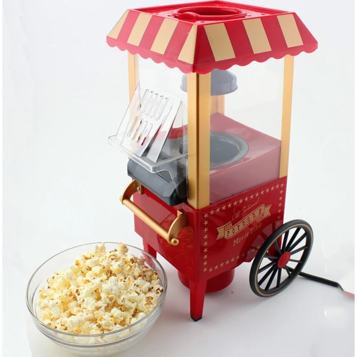 Masina de facut popcorn, PAN I PANI GADZET, stil retro, 24x19x39.5cm, alimentare electrica