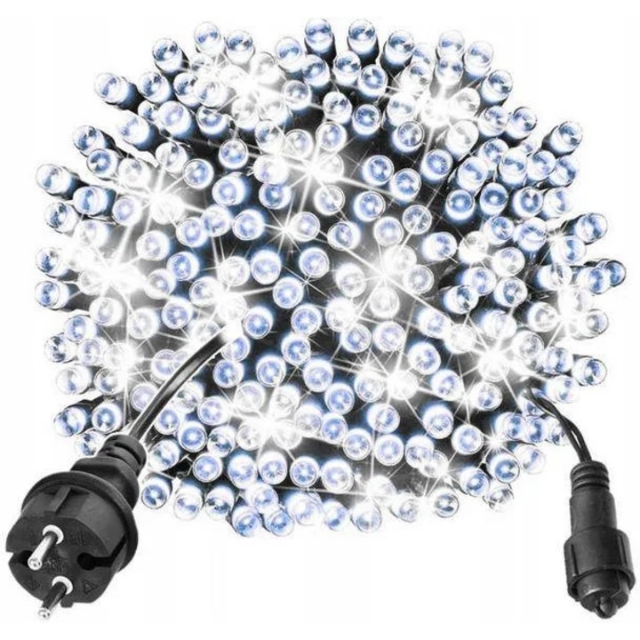 Коледни лампички, MAXSELL, 1000 LED, 67,5м, топло бели, функция светкавица, водоустойчиви