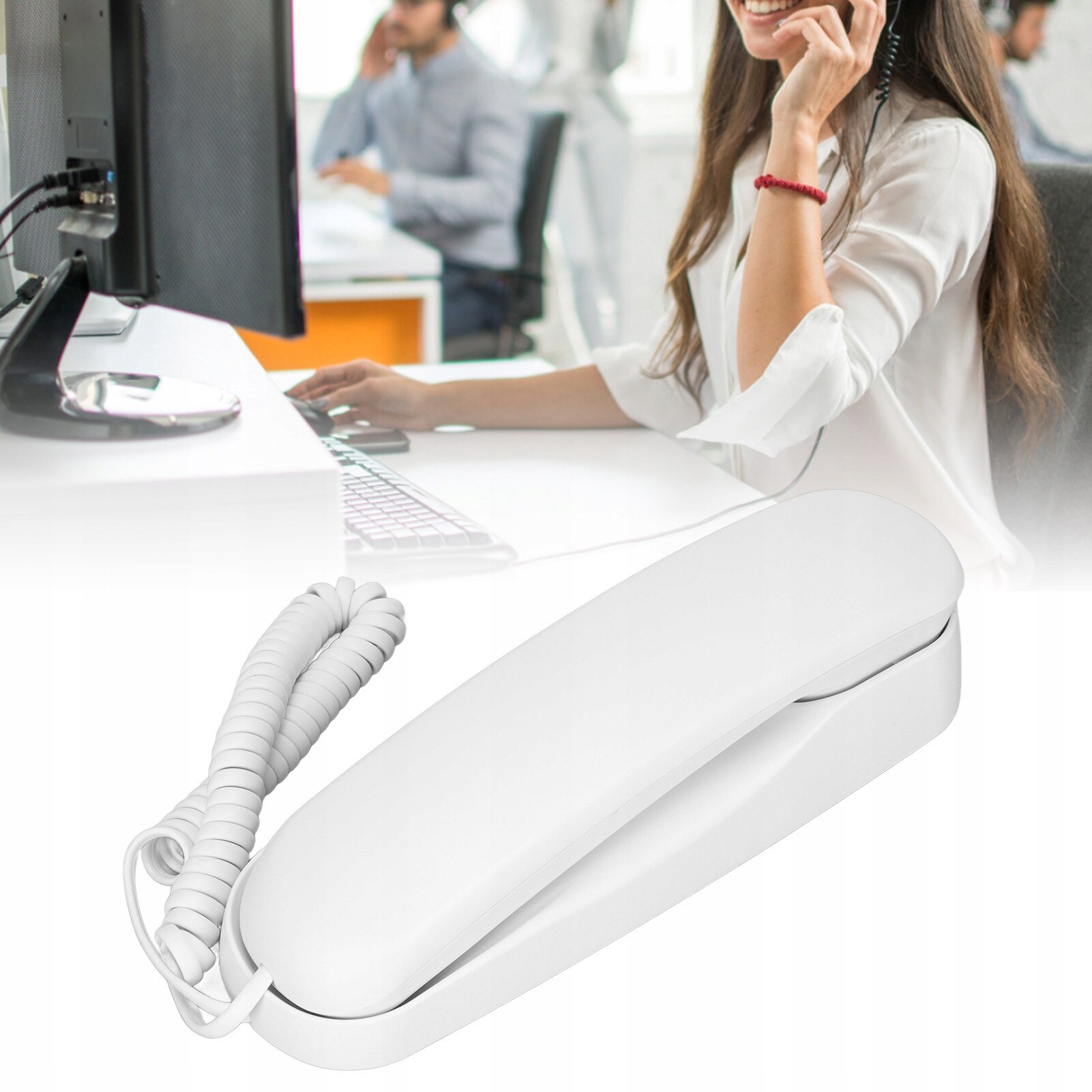 Telefon fix cu fir, alb, functie de re-dialare - eMAG.ro