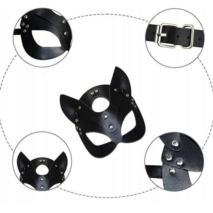 Set Masca bdsm din Ecopiele, Neagra