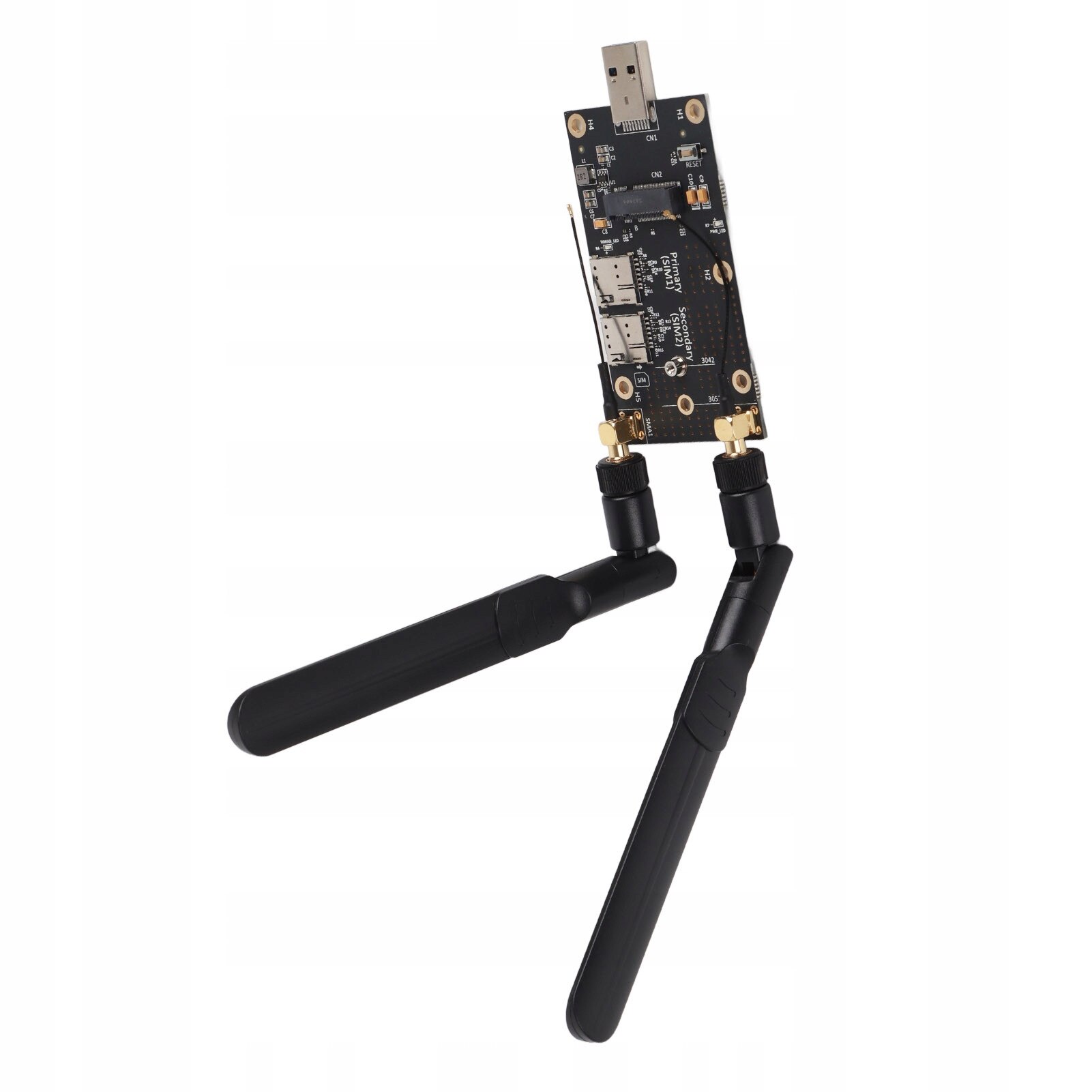 Adaptor NGFF M.2 la USB3.0 cu slot dual pentru card SIM, 3042/3052 ...