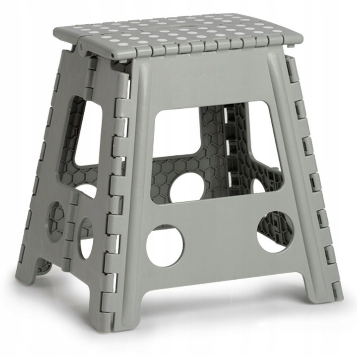 Zeller csúszásmentes összecsukható sámli, 38,5x31,5x39cm, szürke