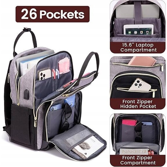 Rucsac laptop 15,6", LOVEVOOK, impermeabil, anti-furt, 11,43x30,48x25,4cm