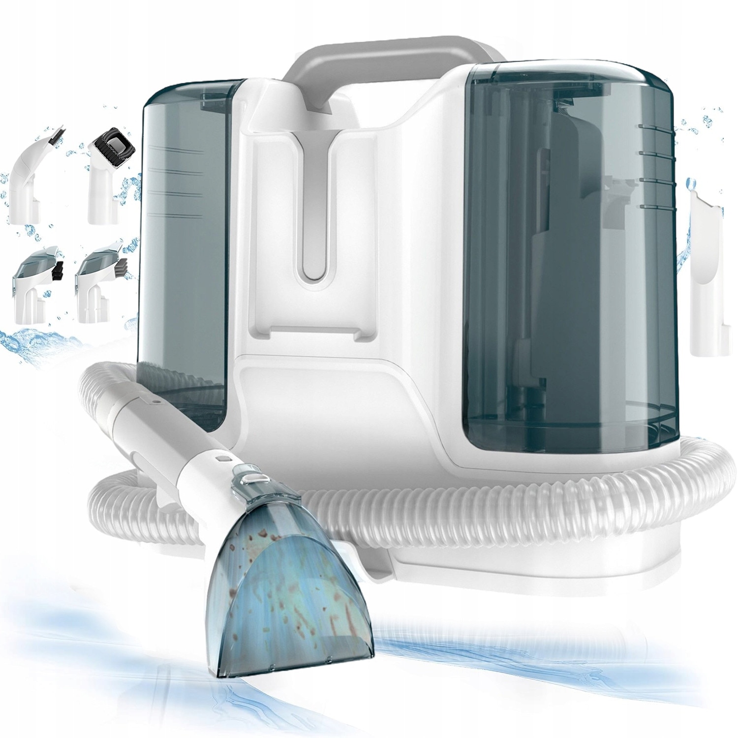 Aspirator Piorator pentru Curatarea Covorului si Tapiteriei, 450W, 6 Accesorii, 1.8L, Multicolor, 335x235x305mm