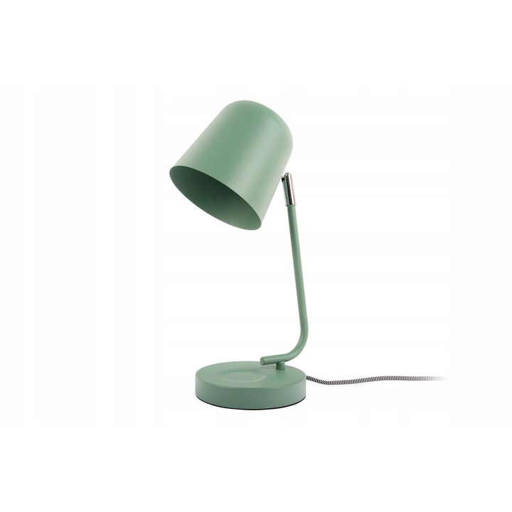 Lampa de birou metalica verde ENCANTAR, inaltime 38,5cm, design modern, iluminare reglabila
