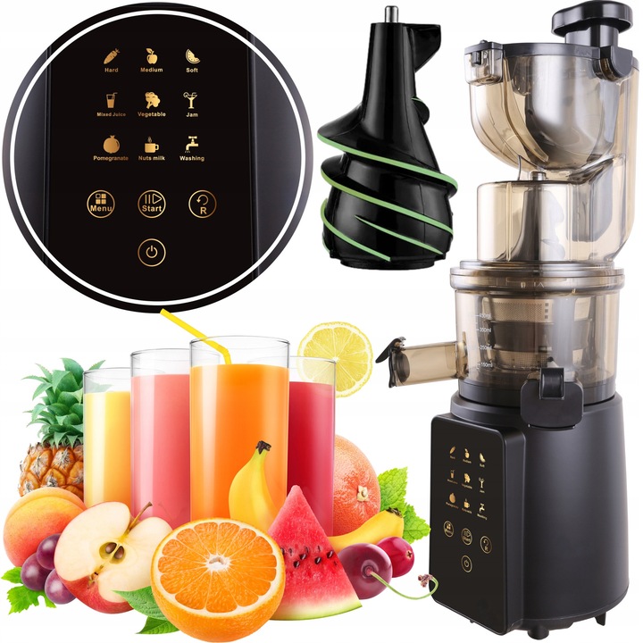 Wyciskare verticala EC LED-1000, 200W, design mat negru, functie automata, set complet