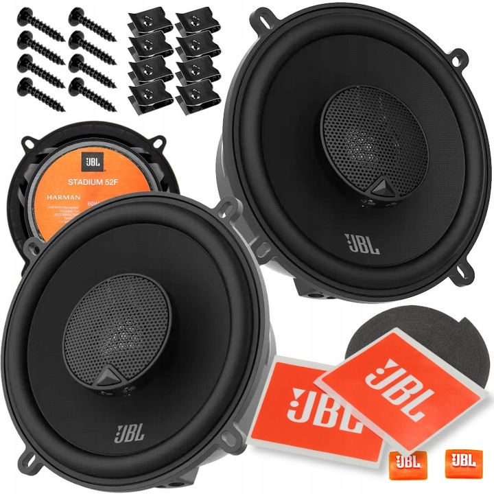 Set boxe auto JBL Stadium 52F, 5-1/4" (133mm), membrana din fibra de sticla, 180W, 3 Ohm