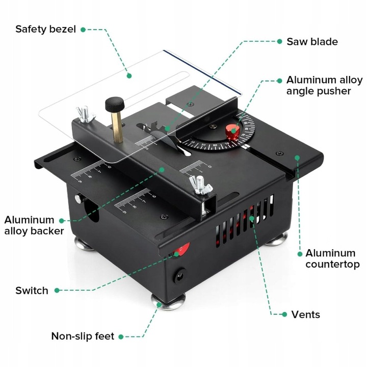 Fierastrau electric mini, cu disc de taiere, pentru prelucrarea lemnului, ridicat
