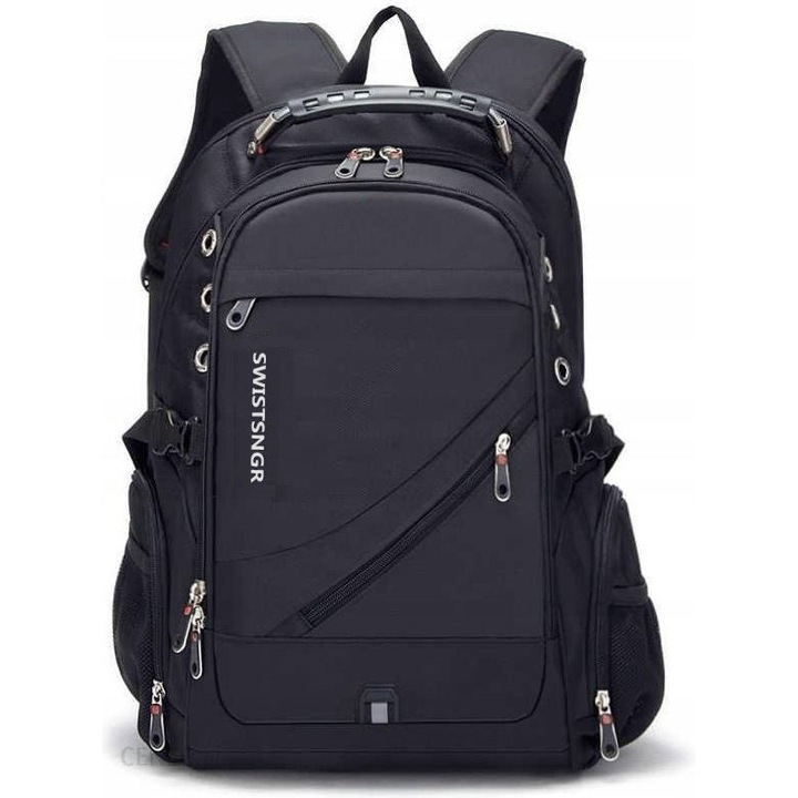 Rucsac laptop K&M, waterproof, cu port USB, 33x51x24cm, capacitate 38l, negru