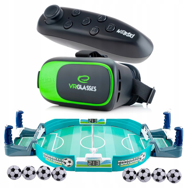 Ochelari VR 3D Webski cu gamepad+masa de fotbal, 55,5x28x11cm, 3+