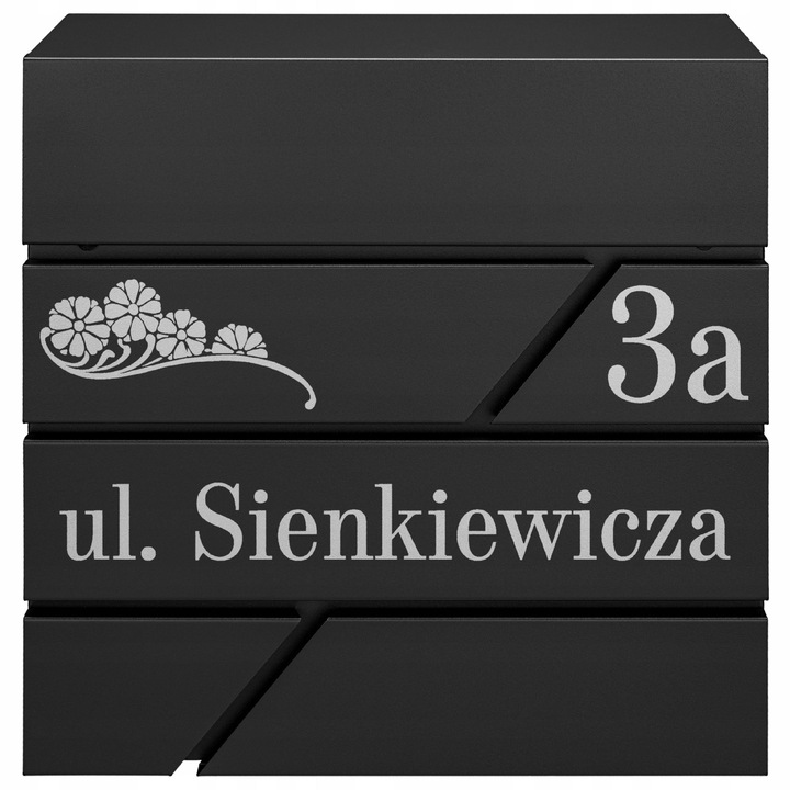 Cutie postala M-TEC MODERN cu suport pentru ziare, antracit, 37x37x10,5cm