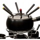 Set fondue rotativ ceramic pentru 6 persoane, 1300 ml, 34x24x34cm, negru, 5five Simple Smart