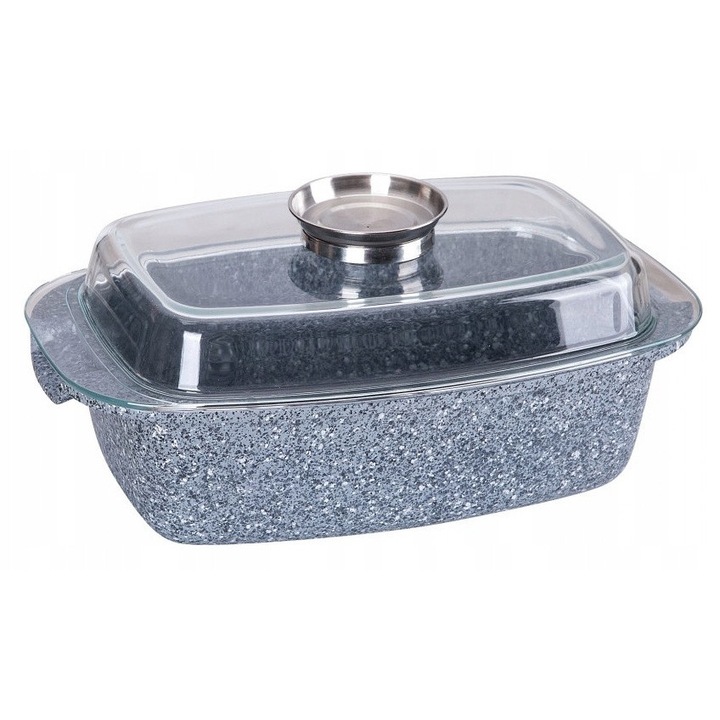 Тава с капак и дозатор 5.5L ZILNER, алуминий, незалепваща, 32x21x11см