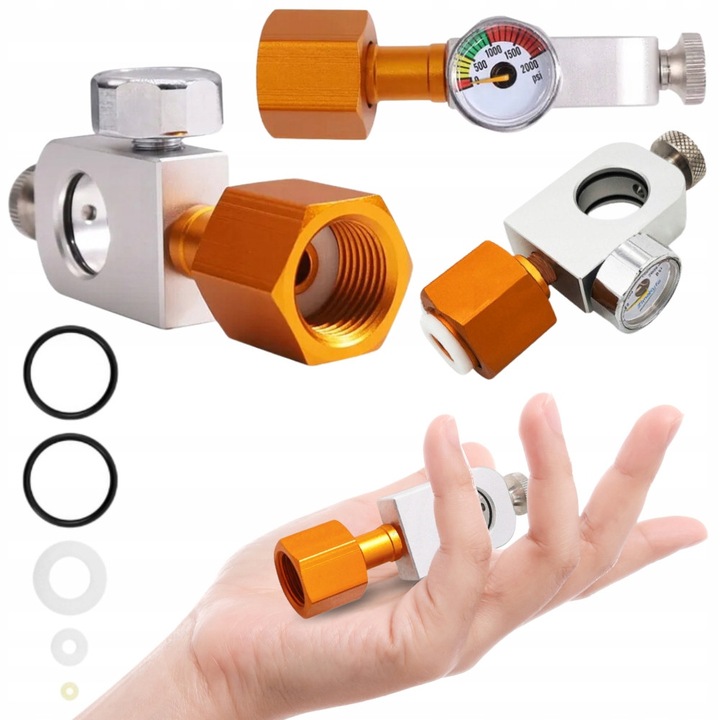 Adaptor W21.8 pentru Sodastream, manometru 2000 psi, set