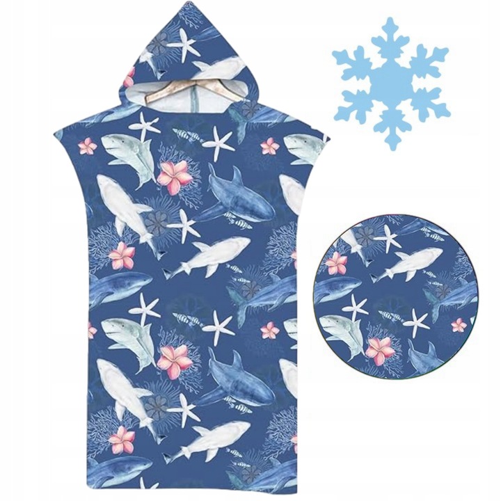 Poncho Loftek, microfibra, uscare rapida, 75x110cm, pentru barbati si femei