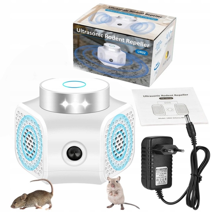 Ултразвуково устройство за прогонване на гризачи Leopard, 9 светлини, 4 режима на работа