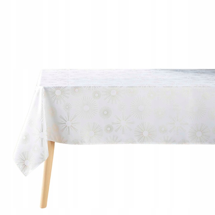 PAMPILLE terítő, Douceur d'interieur, fehér, 150x240cm, arany mintával