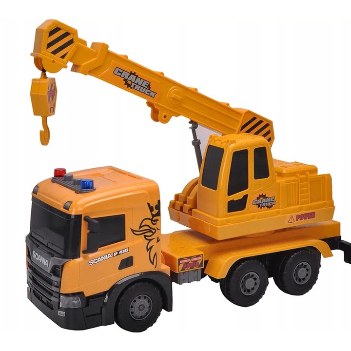 Camion Scania P410, set 18 modele, 53x19x26cm, portocaliu