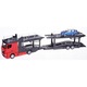 Autószállító készlet Mercedes-Benz Actros TIR 1:43 + Renault Captur 1:43, fém és műanyag, többszínű, 52x11x15,5cm, BBurago