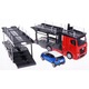 Autószállító készlet Mercedes-Benz Actros TIR 1:43 + Renault Captur 1:43, fém és műanyag, többszínű, 52x11x15,5cm, BBurago