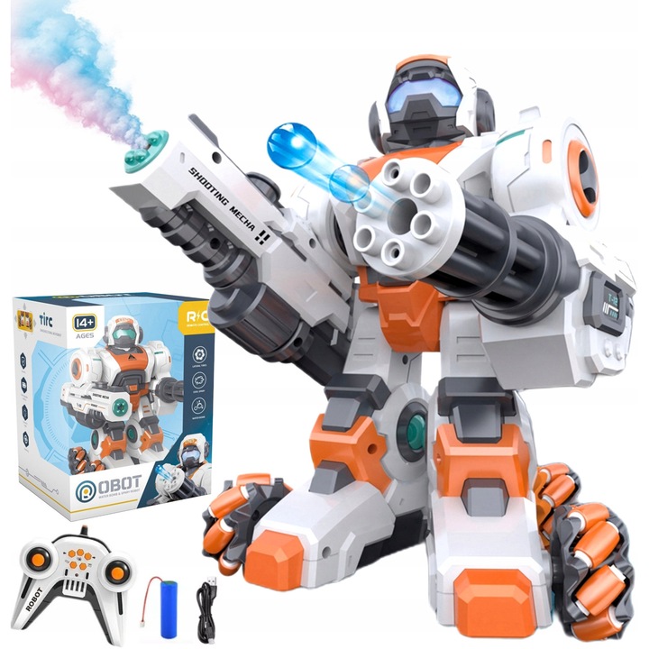 Robot de jucarie ToysPlanet, controlat de la distanta, genereaza bile, multicolor