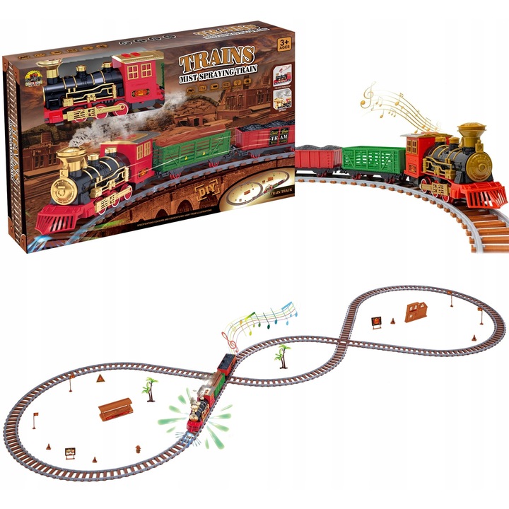 Játékvonatok, TRIFOX, nagy elektromos vonat, füst, szett