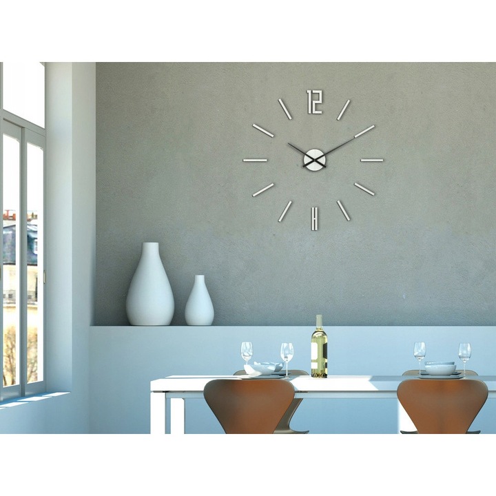 3D falióra, carlo_white, fehér, 75x75cm, díszítőelemekkel