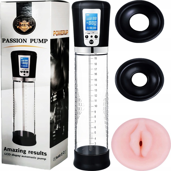 Електрическа секс помпа Lelex, автоматизирана, LCD, силикон