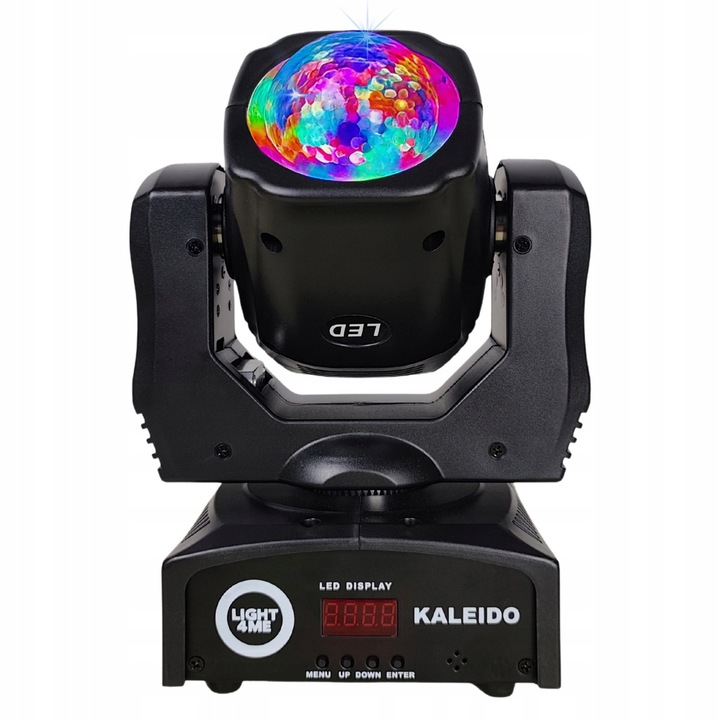 Glowica Ruchoma FX LED Light4Me Kaleido, 10W RGBW, efect kalejdoskop, 21x15x30cm, negru